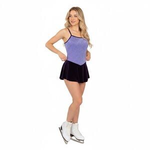 Mondor By Rebel Velvet Figure Skating Ice Dress Costume Leotard